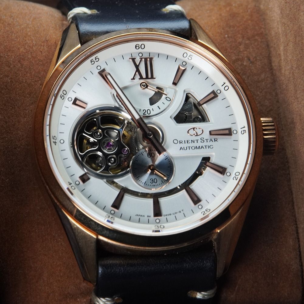 Orient Star WZ0211DK Rose Gold Skeleton Man Dressing Watch, Men
