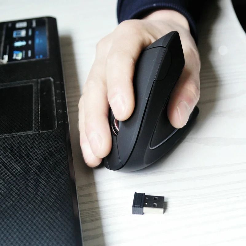 Original Wireless Mouse Rechargeable Vertical Wired USB Mouse Ergonomic ...