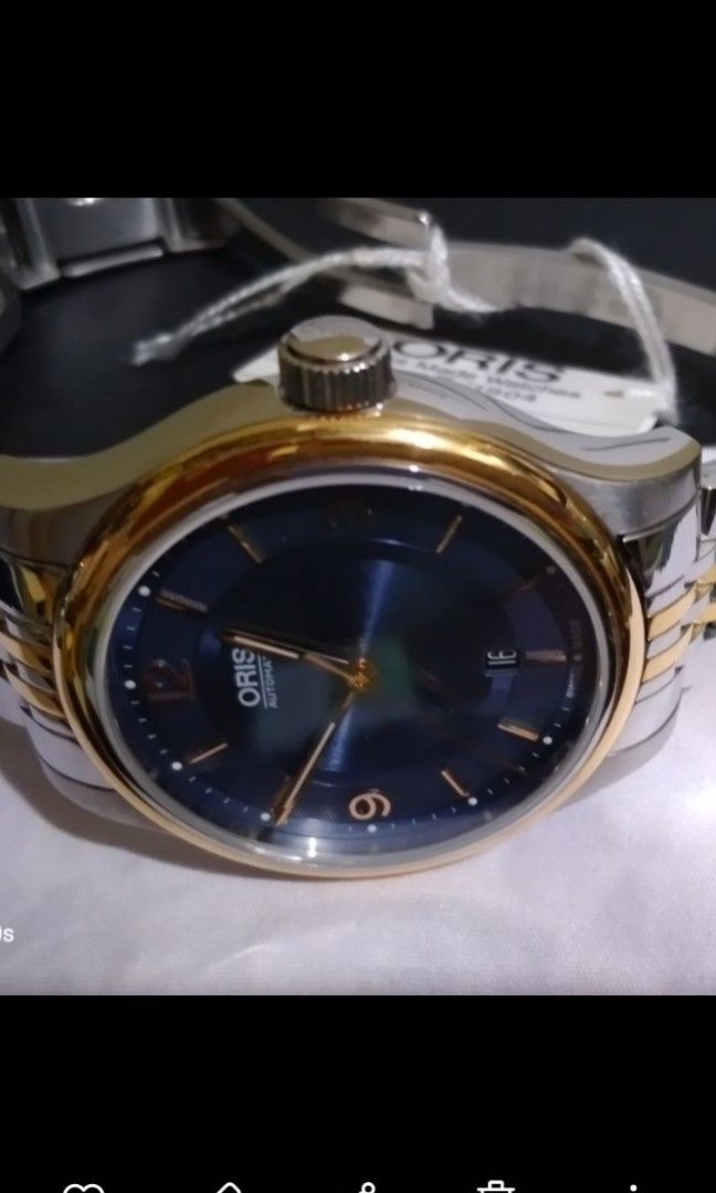 Oris classic date (Category: Luxury Watches) located in Las Pinas. Submitted by highlyfavored66 (Listing ID 1316756247, Image 3). Description: Oris classic date watch. Original Swiss made watch. 2 tone, silver/rose gold. Seldom use watch. 42mm case diameter. Bought at Washington jewelry alabang town center. Price is negotiable. Meet ups can be done within las pinas area. PM me for more details. To GOD be all the glory..