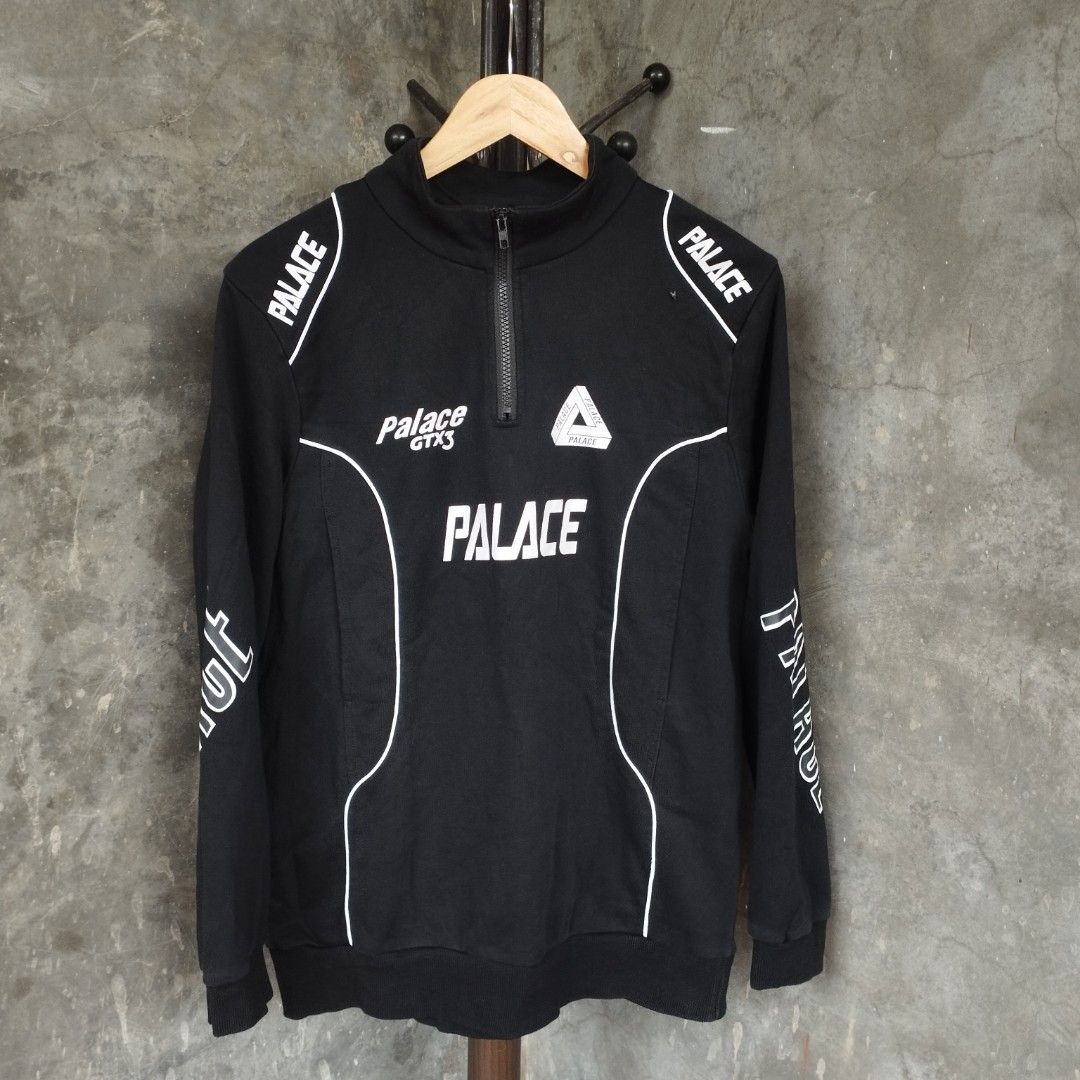 PALACE HALF ZIP WITH NECK SCRIPT Men s Fashion Tops Sets Hoodies on Carousell