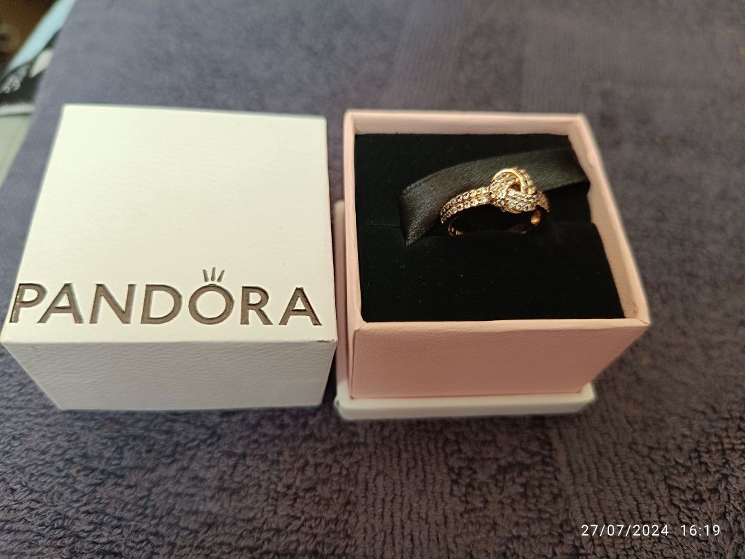 Pandora rose knot ring discount