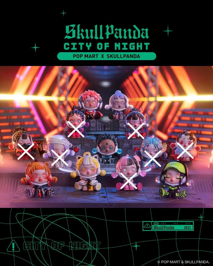 POP MART Skullpanda City Of Night Series, Toys & Collectibles