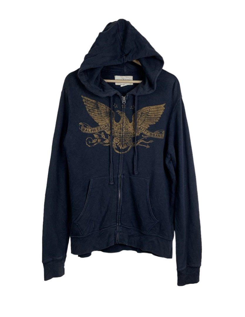 RALPH LAUREN DENIM SUPPLY ZIPPER HOODIE Men s Fashion Tops Sets Hoodies on Carousell