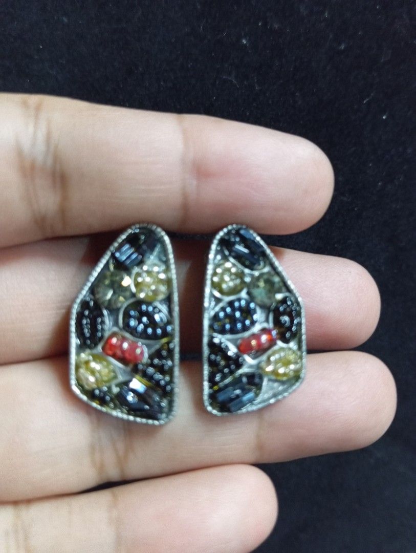 Rare Vintage Handmade Pewter Clip on Earrings Women s Fashion Jewelry Organizers Earrings on Carousell