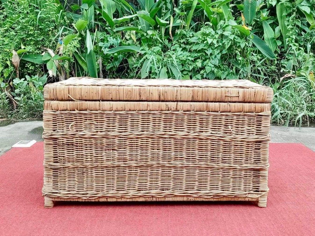 Rattan chest storage (Category: Storage Boxes & Baskets) located in Quezon City. Submitted by matetdevis13 (Listing ID 1316769749, Image 2). Description: Rattan Chest Storage 36”L x 19”W x 20”H Php 2,000 Pure rattan In good condition.