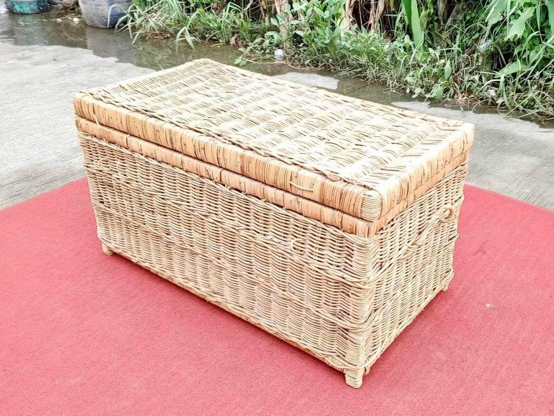 Rattan chest storage (Category: Storage Boxes & Baskets) located in Quezon City. Submitted by matetdevis13 (Listing ID 1316769749, Image 3). Description: Rattan Chest Storage 36”L x 19”W x 20”H Php 2,000 Pure rattan In good condition.
