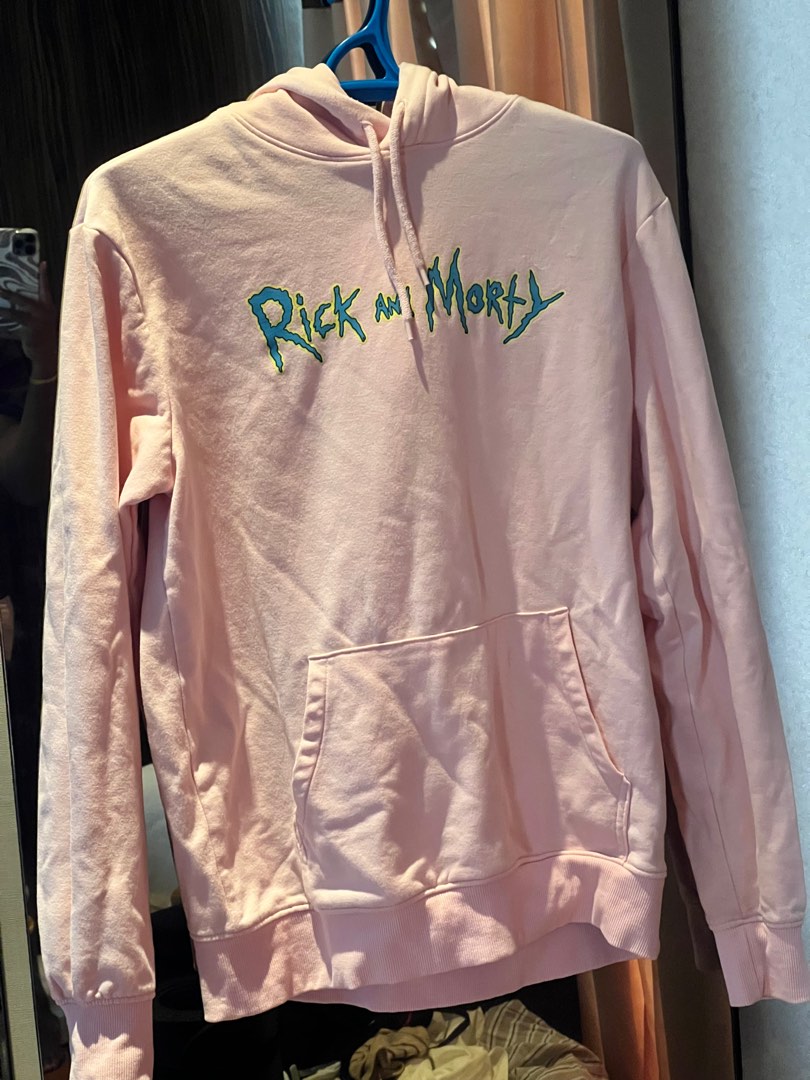 Hoodie H&m Rick And Morty Pink Rick Morty Hoodie, Men's