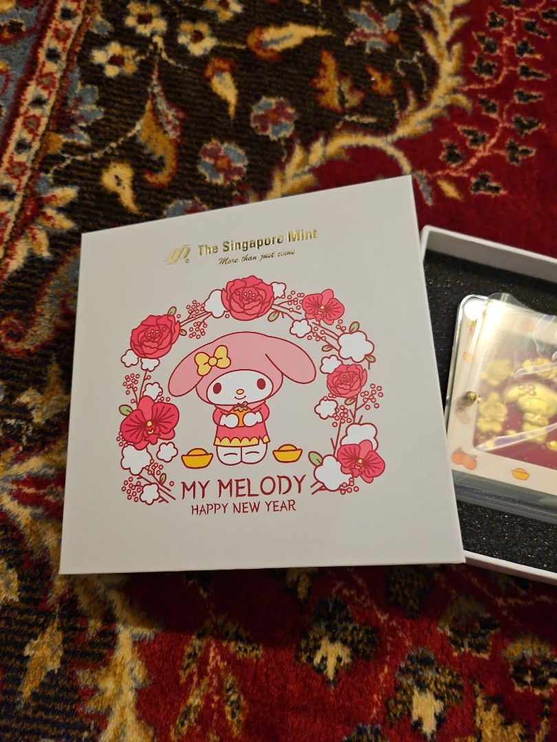 RRP $35 , selling below cost!! THE SINGAPORE MINT MY MELODY GOLD-FOIL MINI  FRAME, Hobbies & Toys, Memorabilia & Collectibles, Currency on Carousell