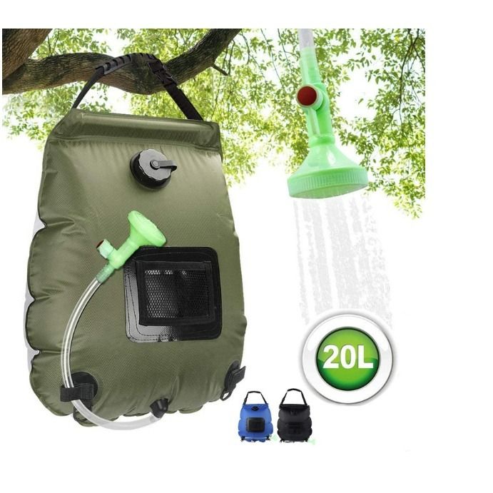 Solar Shower Bag Portable Shower for Camping Heating Camping Shower Bag 5 Gallons 20L Hot Water 45 C Switchable Shower Mobile Phones Gadgets Other Gadgets on Carousell