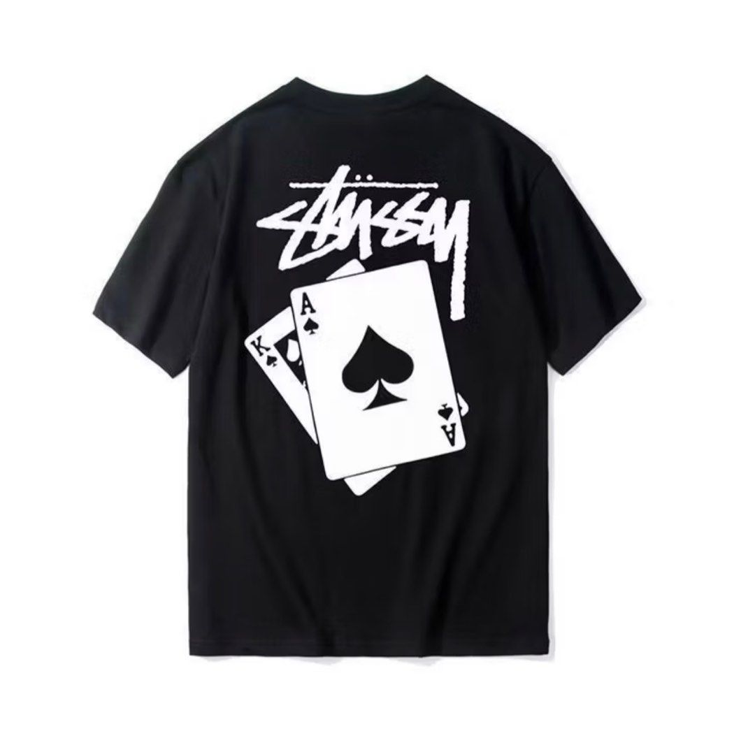 SS24 Stussy Playing Cards T Shirt Men s Fashion Tops Sets Tshirts Polo Shirts on Carousell