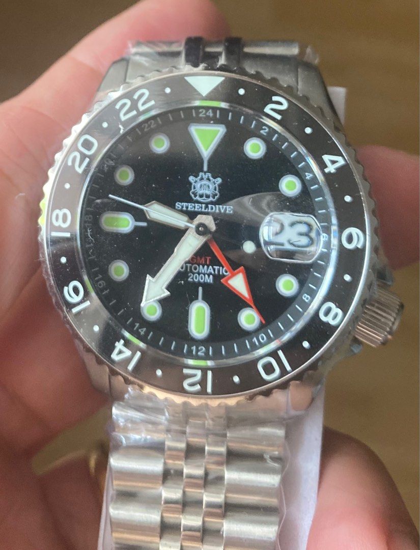 Steeldive SD1994 SKX007 NH34 GMT Automatic Watch Homage Seiko 5