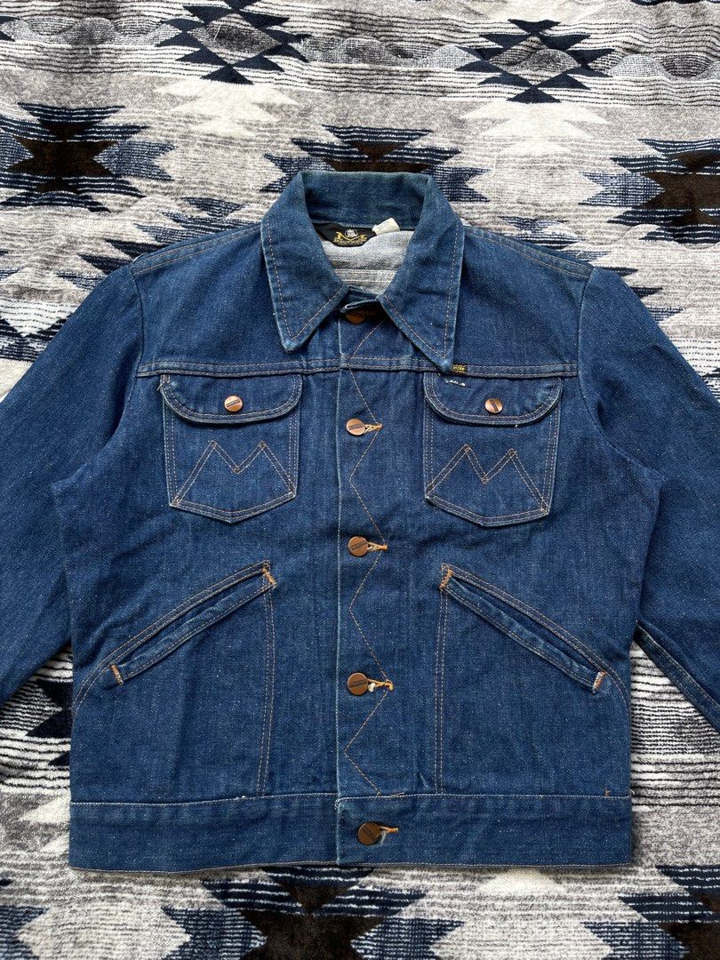 Vintage 60s 70s Maverick Blue Bell Denim Jacket, Men's Fashion
