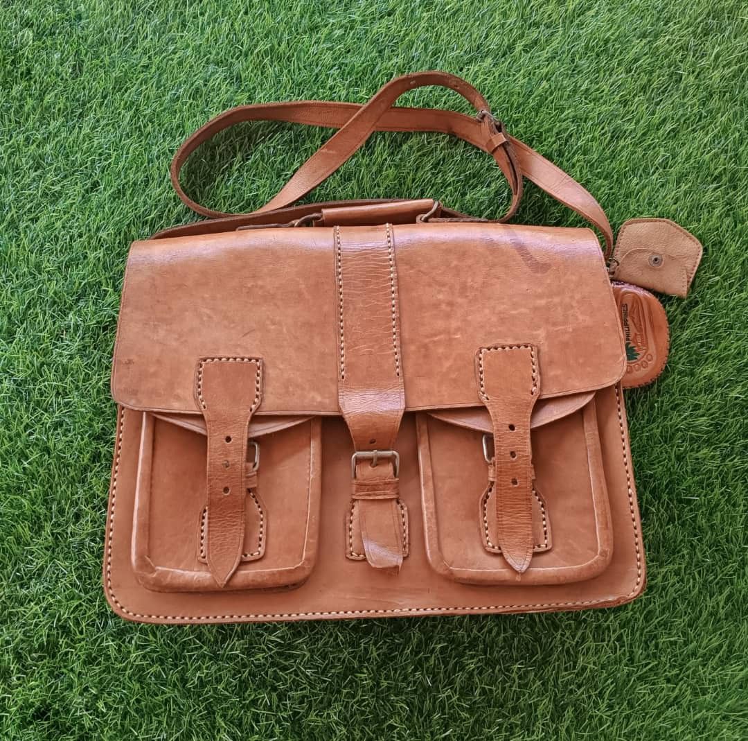 Handmade leather sling bag outlet