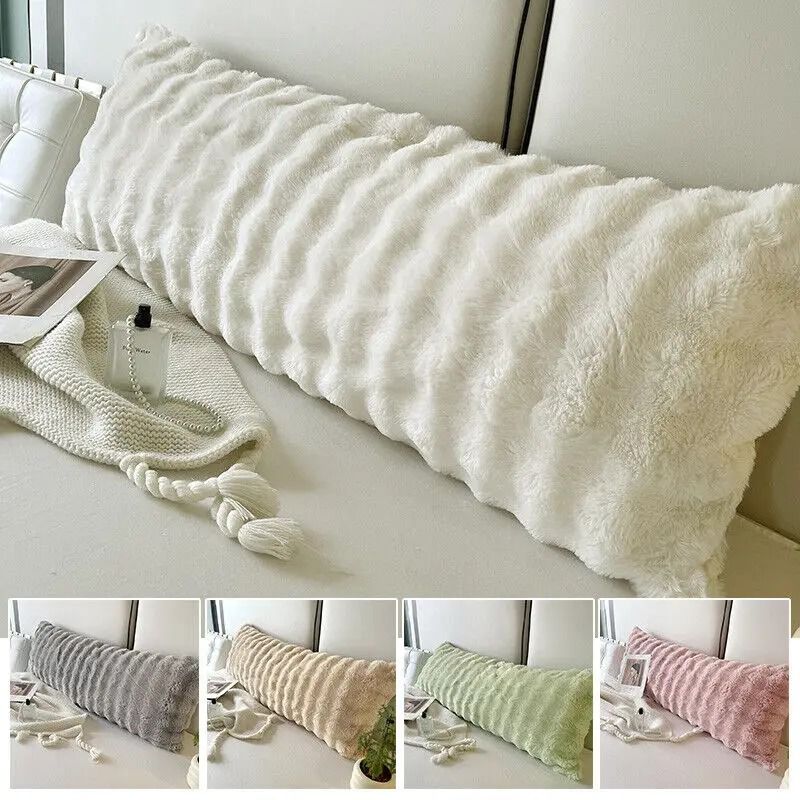 Winter Faux Rabbit Plush Pillowcase Pillow Cover Long Couch Throw Zipper Couple Skin Friendly Cozy Warmth Duvet Covers Carousell