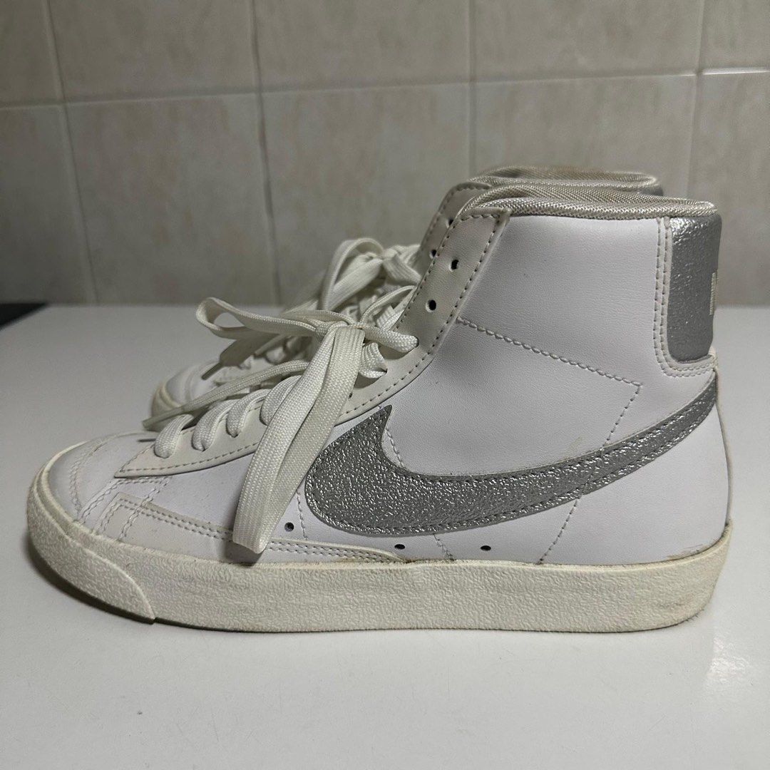 nike blazer mid womens silver