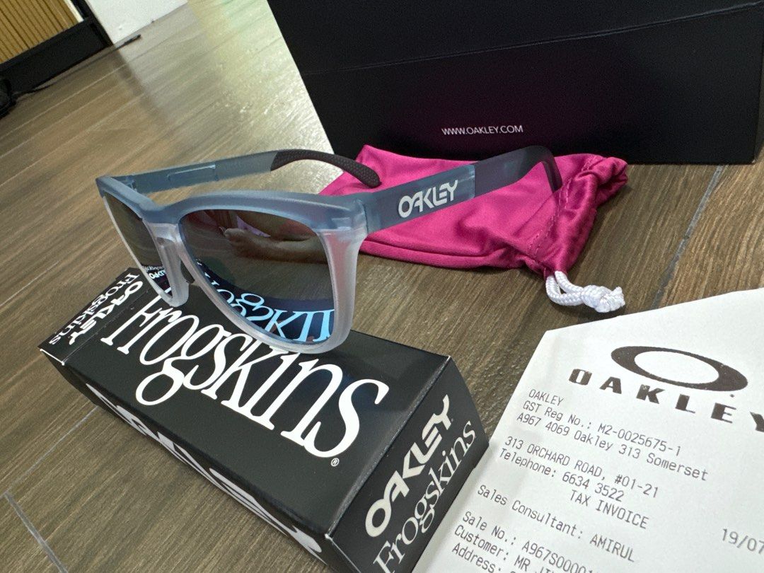 100 BRAND NEW AUTHENTIC Most Popular 2024 Oakley Frogskins Range A Matte Trans Stonewash Blue