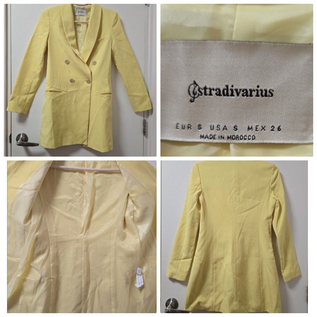 Stradivarius yellow coat on sale