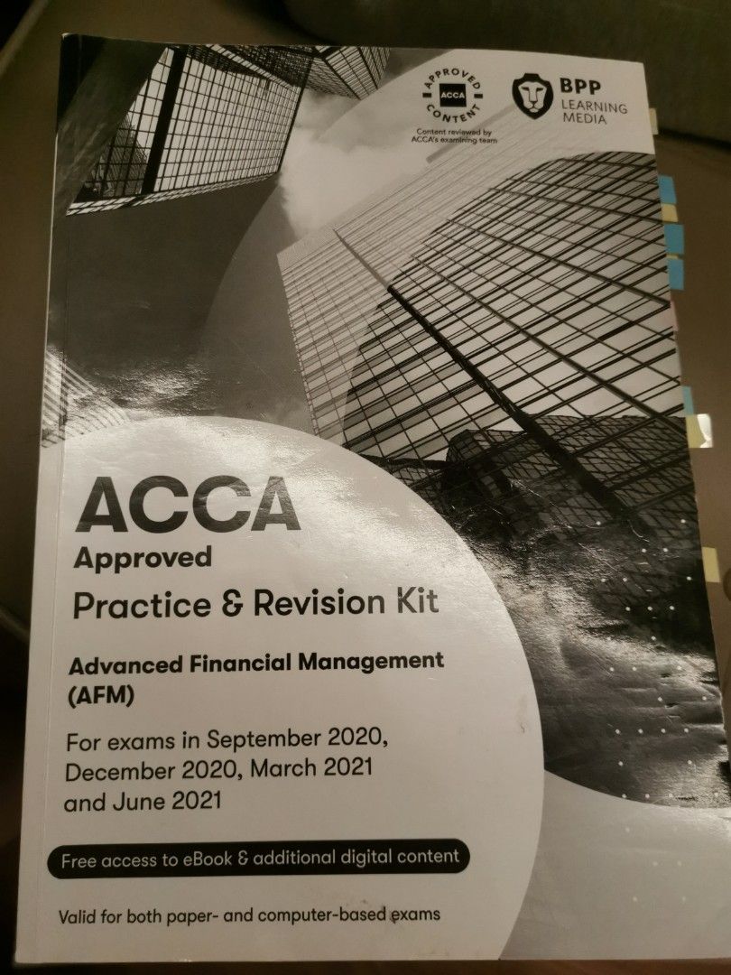 ACCA AFM Advanced Financial Management Practice and Revision Kit ...