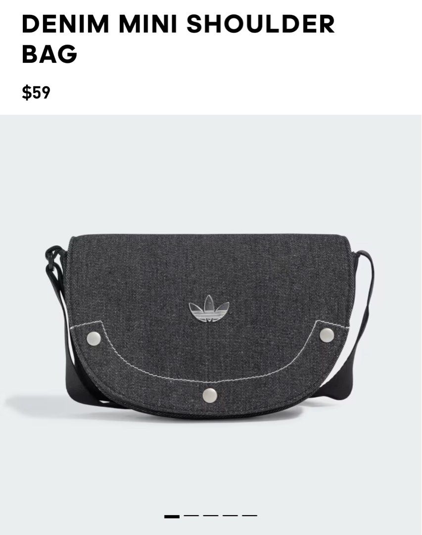 Adidas denim mini shoulder bag, Women's Fashion, Bags
