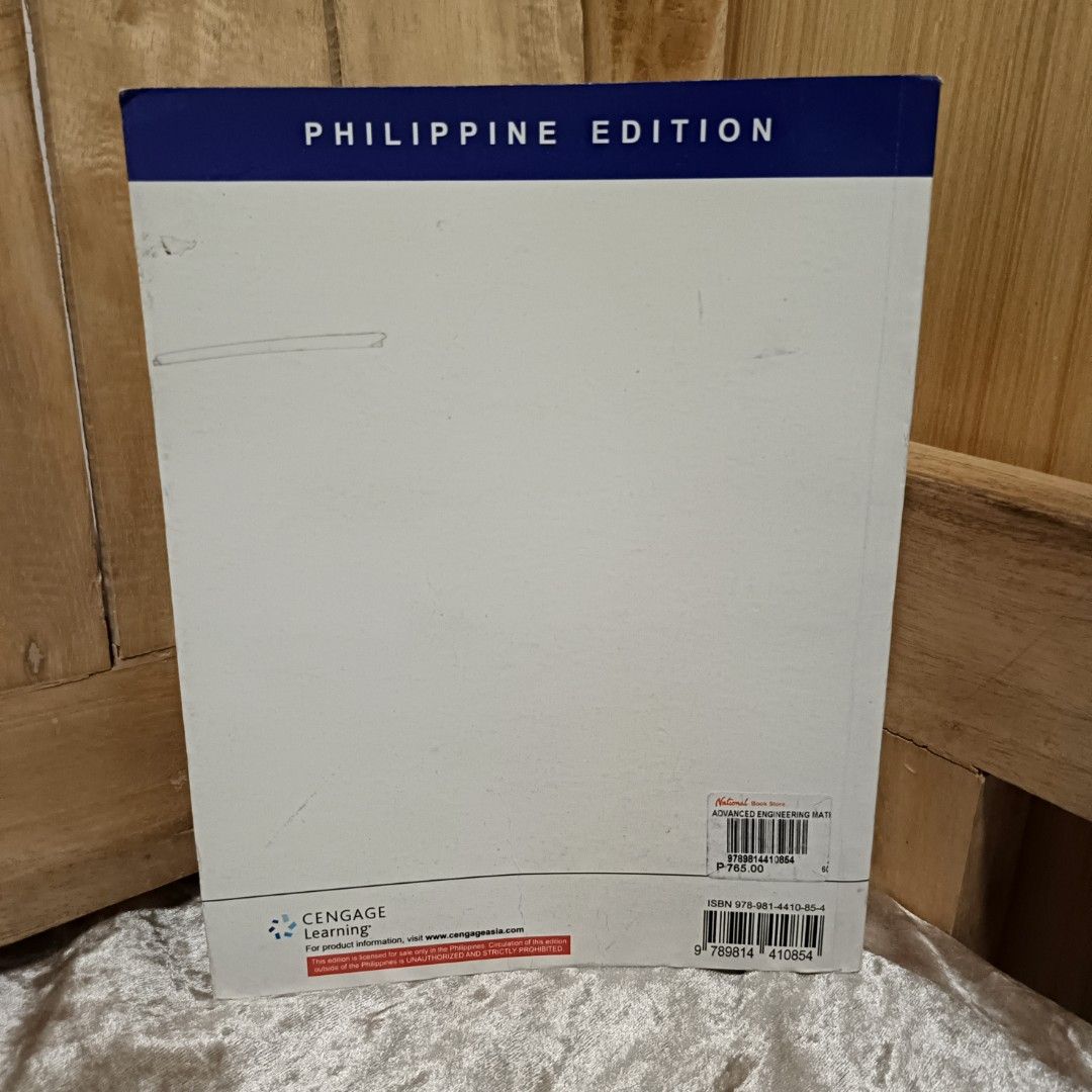 Advanced Engineering Mathematics 7e by Peter O'Neil (Preloved civil engineering textbooks) (Category: Textbooks) located in Manila. Submitted by laicolasse (Listing ID 1316916210, Image 2). Description: Book in very good condition. Never used. SRP at PHP 765. Dm me for more info!.