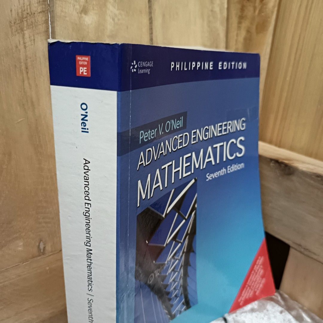 Advanced Engineering Mathematics 7e by Peter O'Neil (Preloved civil engineering textbooks) (Category: Textbooks) located in Manila. Submitted by laicolasse (Listing ID 1316916210, Image 3). Description: Book in very good condition. Never used. SRP at PHP 765. Dm me for more info!.