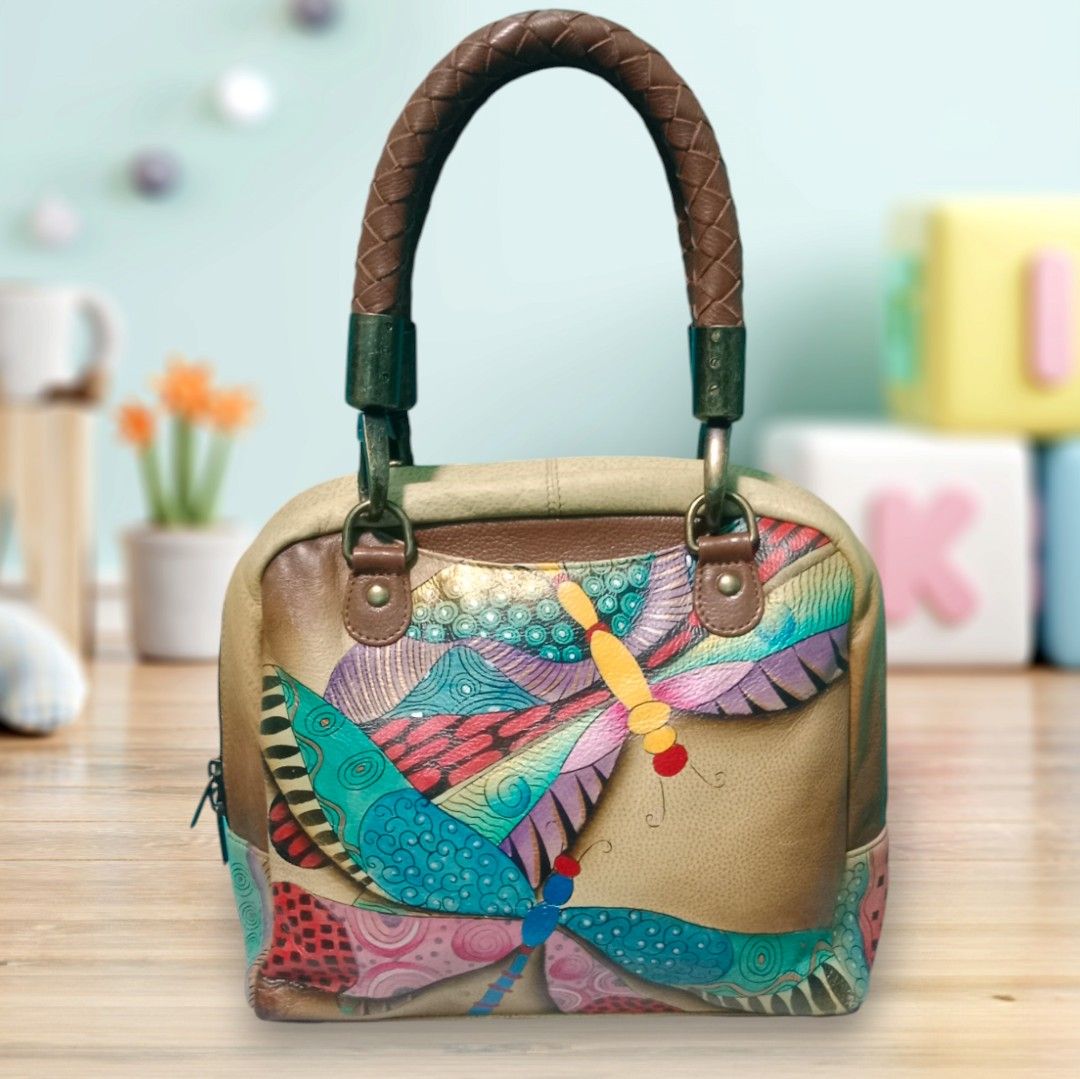 Hand painted leather bags hot sale