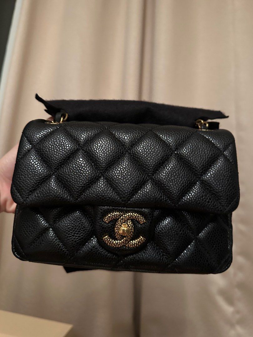 Chanel 24B Grained Lambskin Mini Flap Bag
