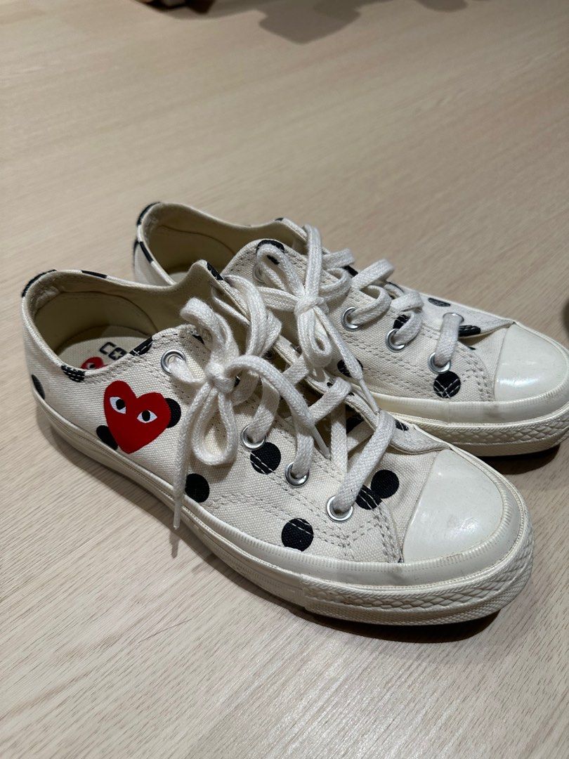 Converse CDG Polka Dot Red Heart Low Top