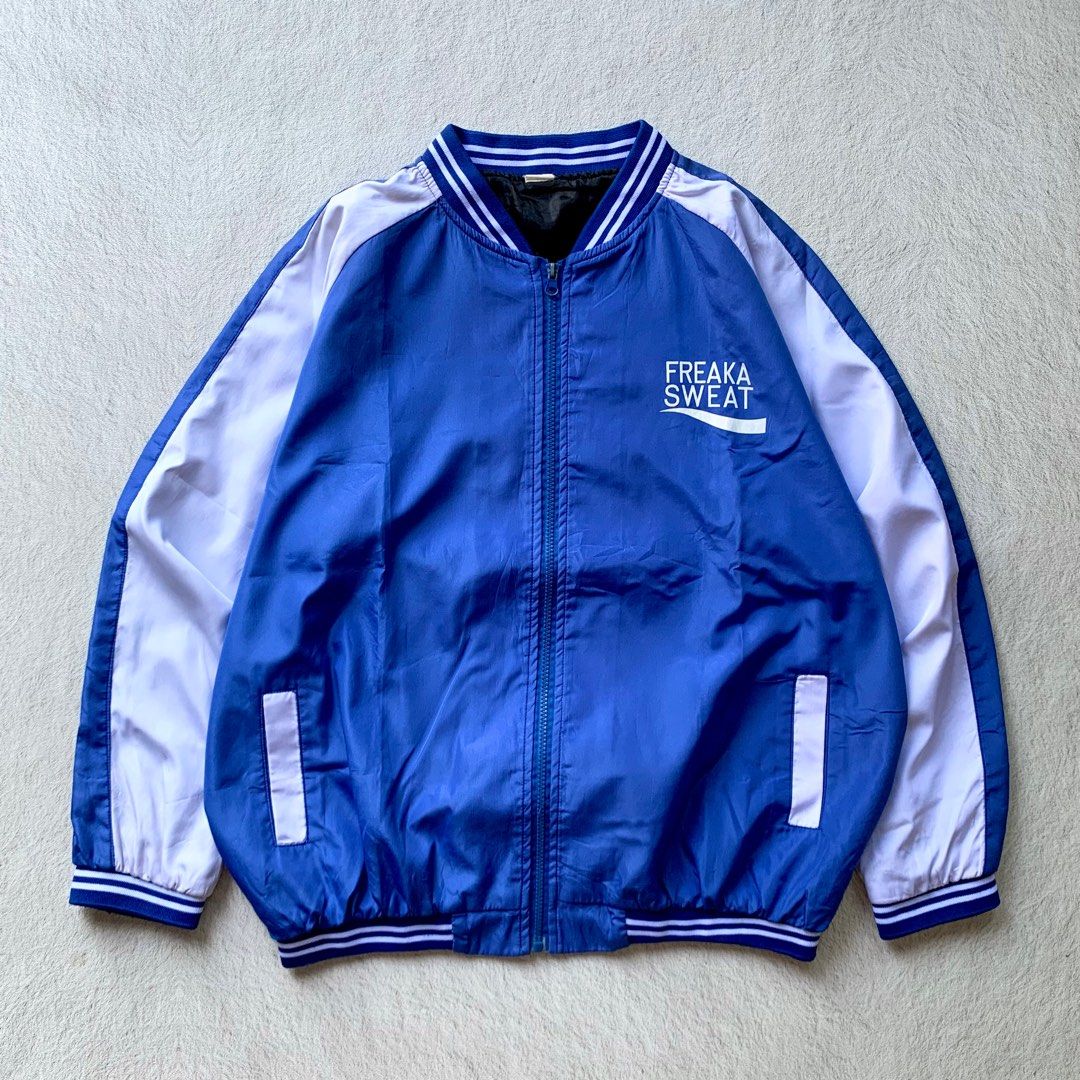 Freaka Sweat Vintage Varsity Jacket Fesyen Pria Pakaian Atasan di Carousell