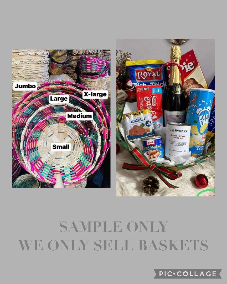 Fruit baskets for giveaways, bdays etc. (Category: Gift Baskets & Hampers) located in Pasig City. Submitted by shytorres (Listing ID 1316849776, Image 3). Description: FRUIT BASKET AVAILABLE ONHAND 📢📢 *lagayan ng giveaway sa pasko *Lagayan ng prutas *Lagayan ng grocery *Lagayan ng regalo *Pang fashioni *Pang export *iba2 po ang klase ng basket *may Pandan made/rattan made and nito made *Matibay at affordable *Small medium large xlarge size *On 