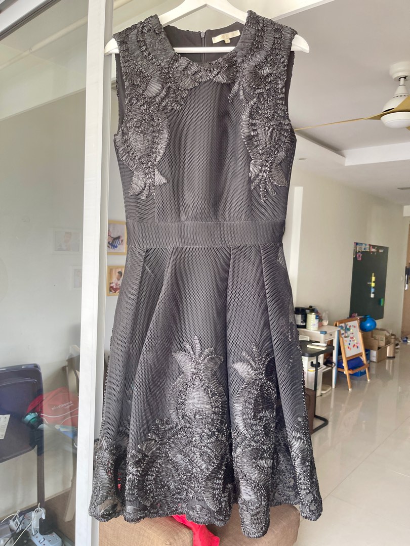 Genuine Maje Black Lace Dress size3 Women s Fashion Dresses Sets Evening dresses gowns on Carousell