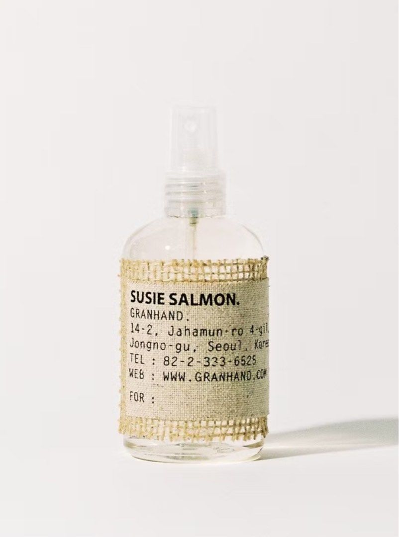 GRANHAND Susie Salmon 200ml (Category: Fragrance & Deodorants) located in Quezon City. Submitted by dclutter_ph (Listing ID 1316821796, Image 1). Description: slightly nego bought in korea last june only sprayed a couple of times, still good as new rfs: not using it anymore.