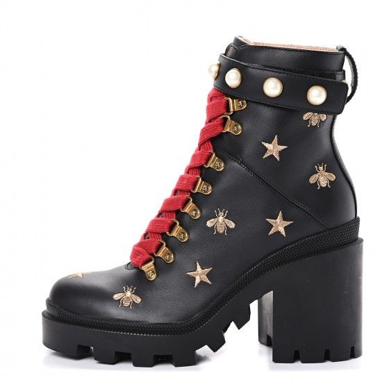 Gucci calfskin bee star lace up boots Luxury Sneakers Footwear on Carousell