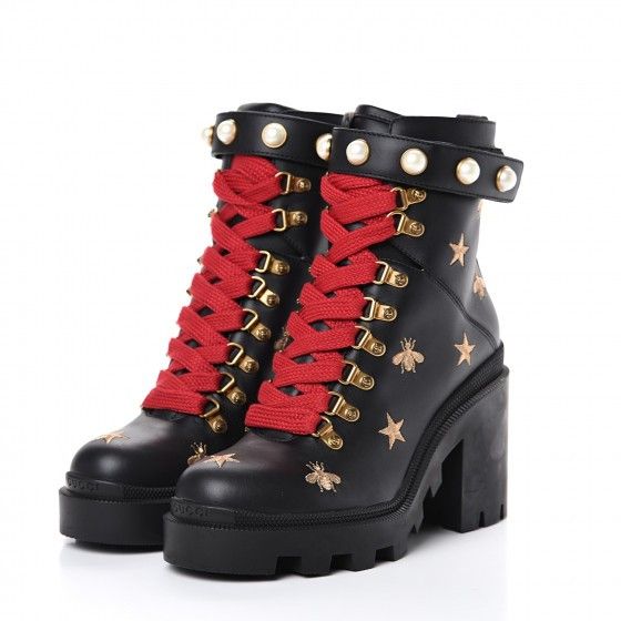Gucci calfskin bee star lace up boots Luxury Sneakers Footwear on Carousell
