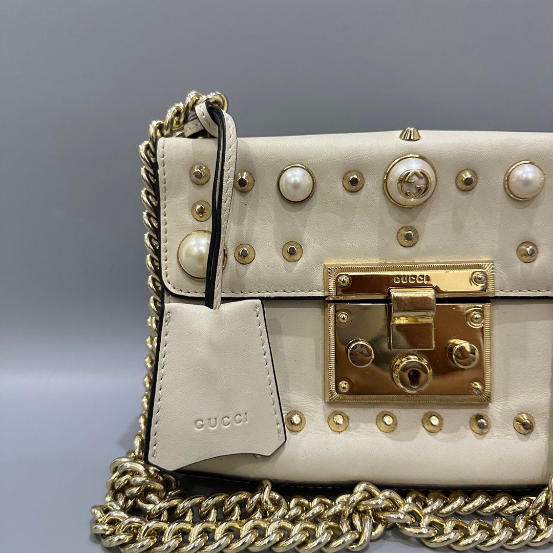 GUCCI Padlock Small Pearl Studded