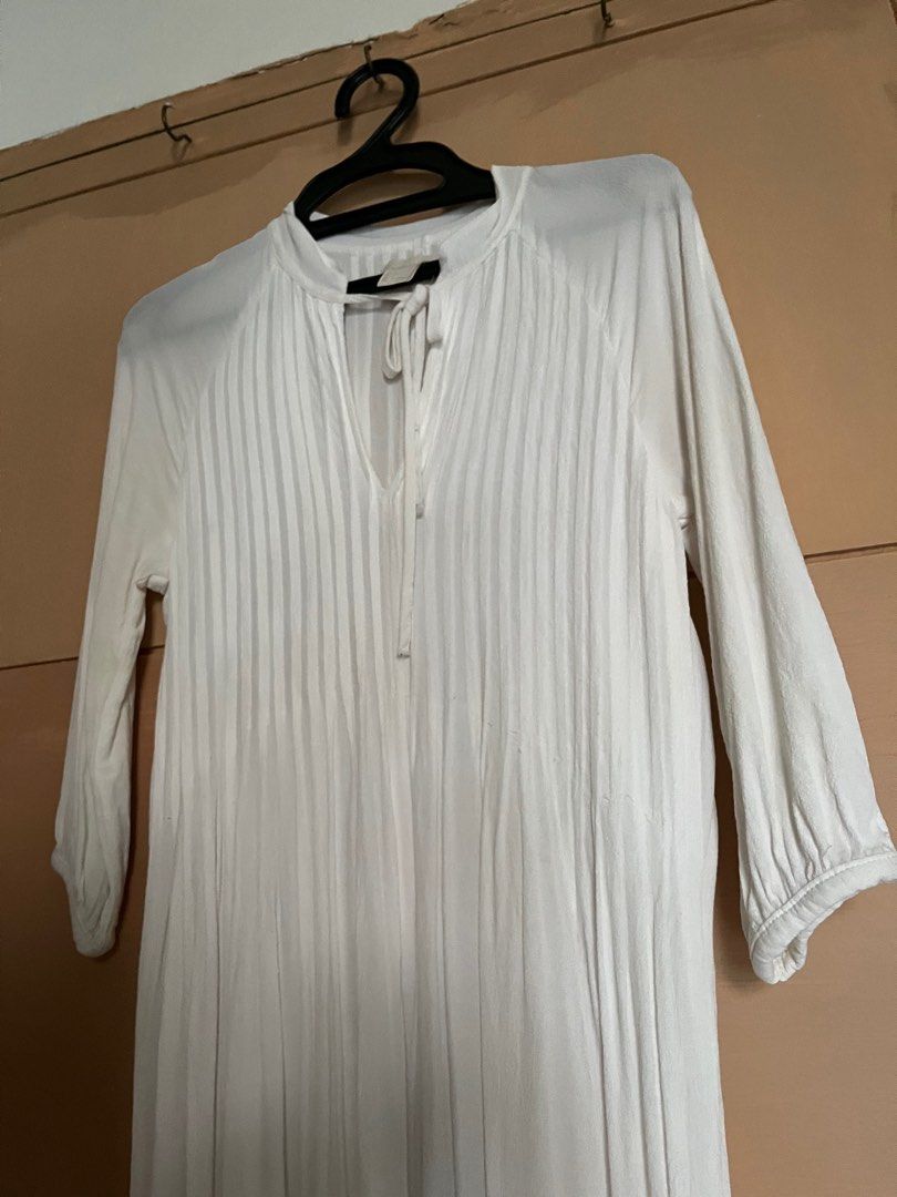 chinese dress ladies White Prairie Linen Dress – allthebeautifullinen main image 0