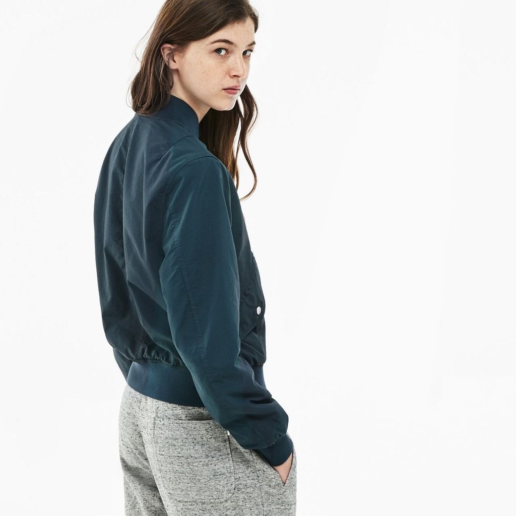 Jaket Lacoste Unisex Live Reversible Bomber Jacket Blue Original Jaket Pria  Wanita Men Women