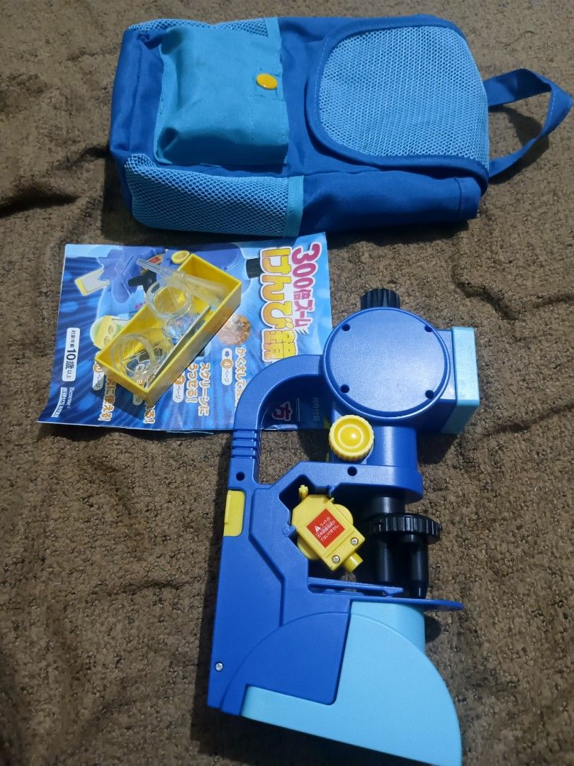 Kids portable microscope (Category: Educational & Learning Toys) located in Quezon City. Submitted by markgolveo (Listing ID 1316938766, Image 1). Description: Kids portable microscope needs battery replacement for led light missing glass slides rest of the parts is complete with its carry case.