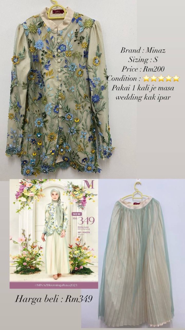 Kurung Minaz Raya, Women's Fashion, Dresses & Sets, Traditional ...