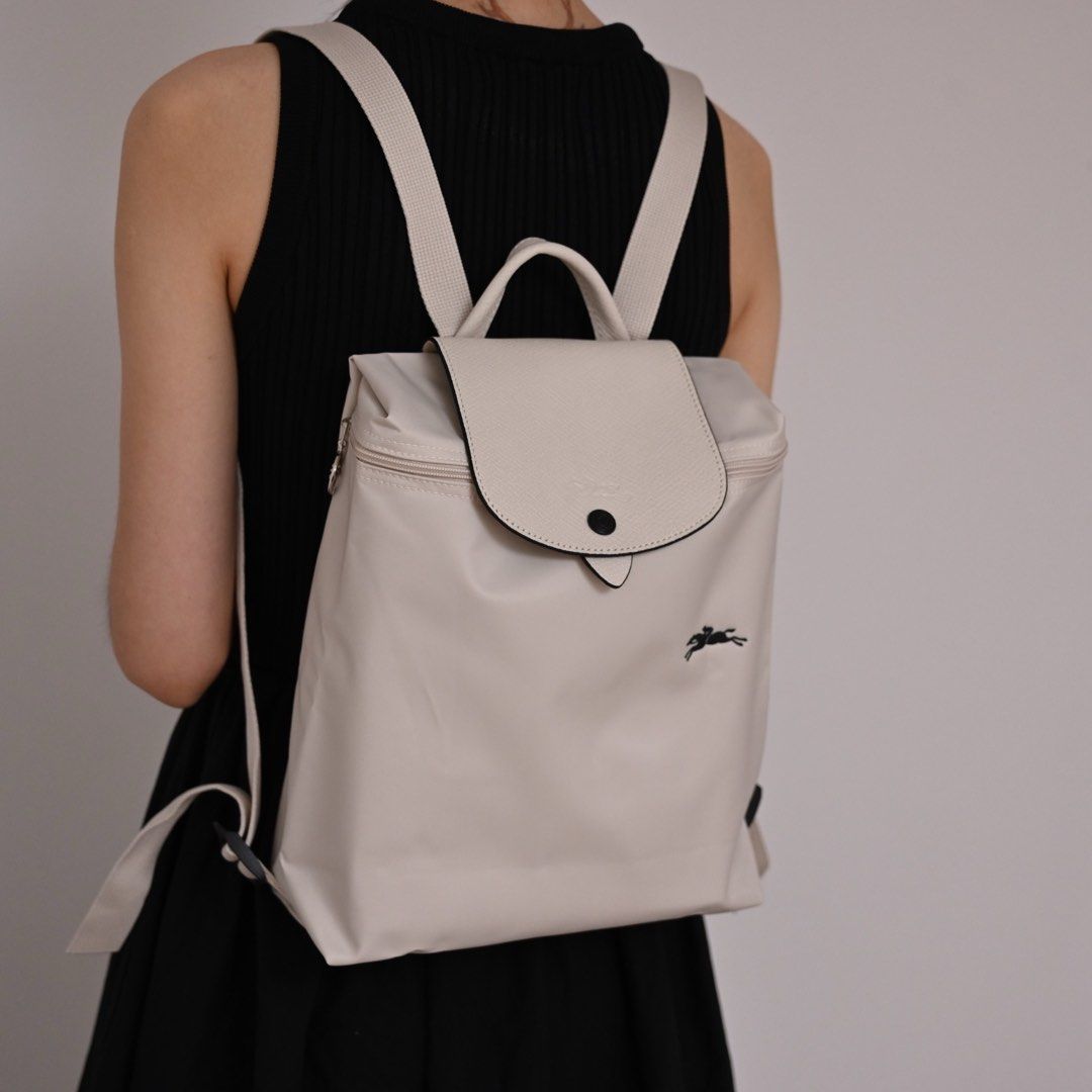 Longchamp backpack white on sale