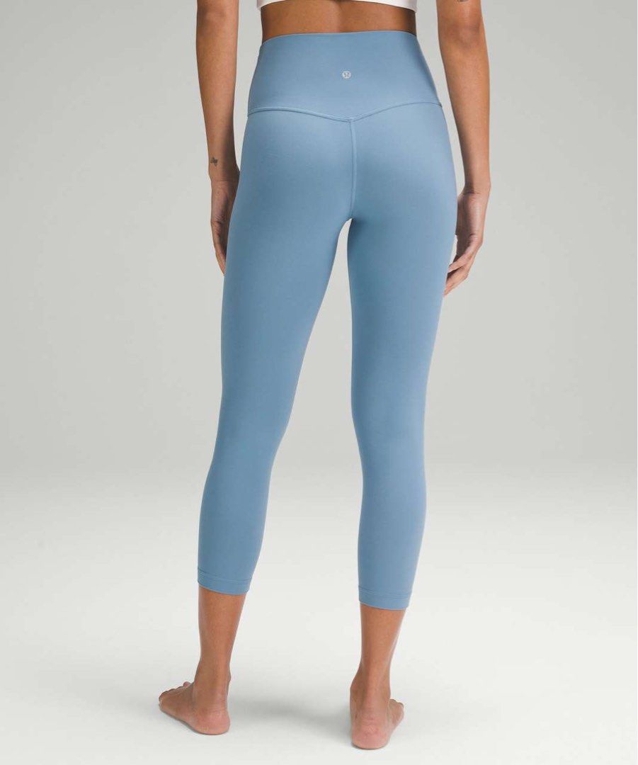 Lululemon Align High Rise Crop Leggings 23 Utility Blue Women s Fashion Activewear on Carousell