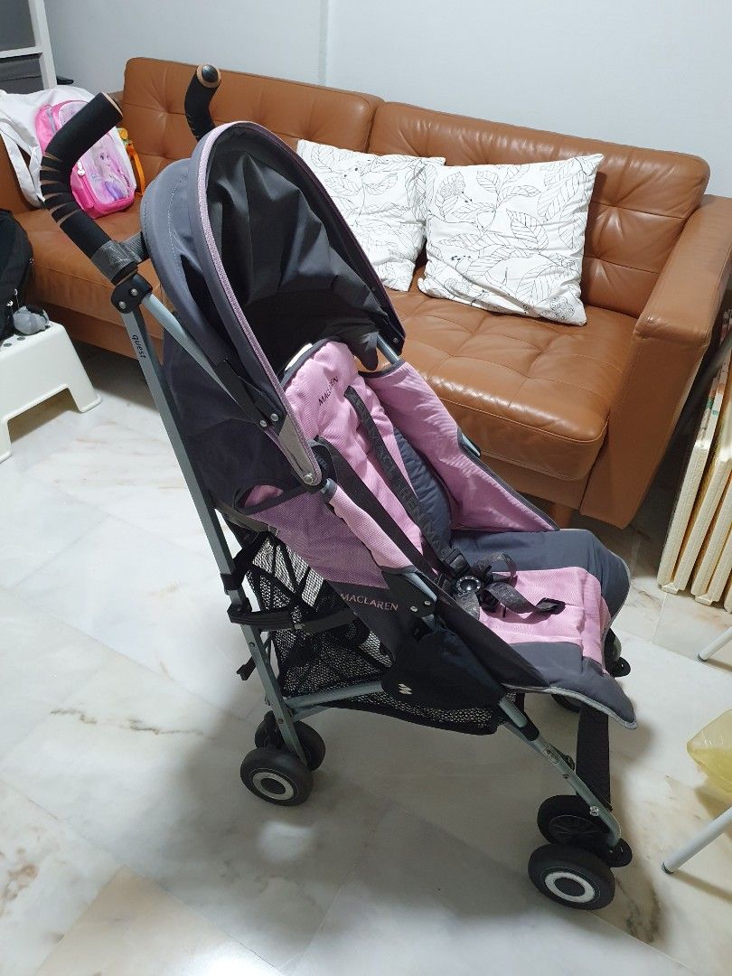 Maclaren pink and grey stroller outlet