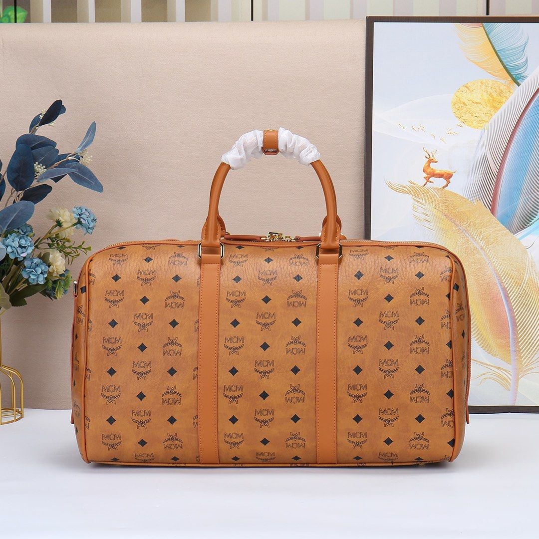 MCM Traveler Visetos Bag For Unisex 666022 01A Authentic