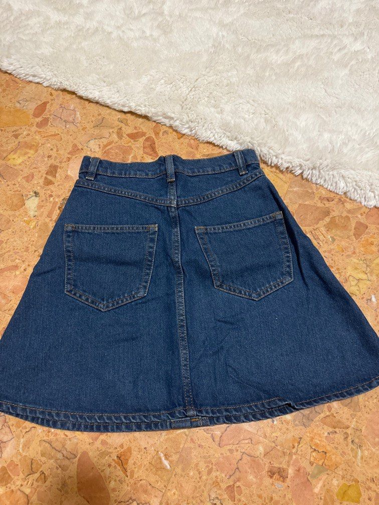 Monki A line Denim Skirt size 34