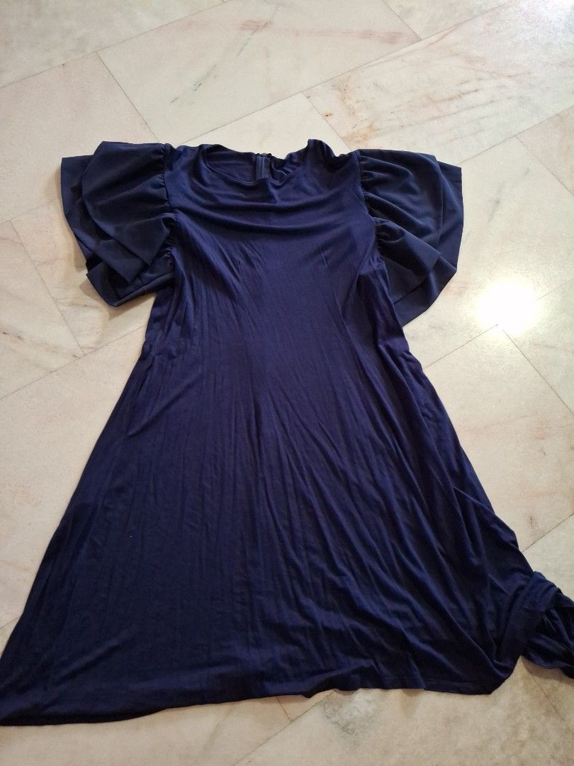 Dark blue a line dress deals