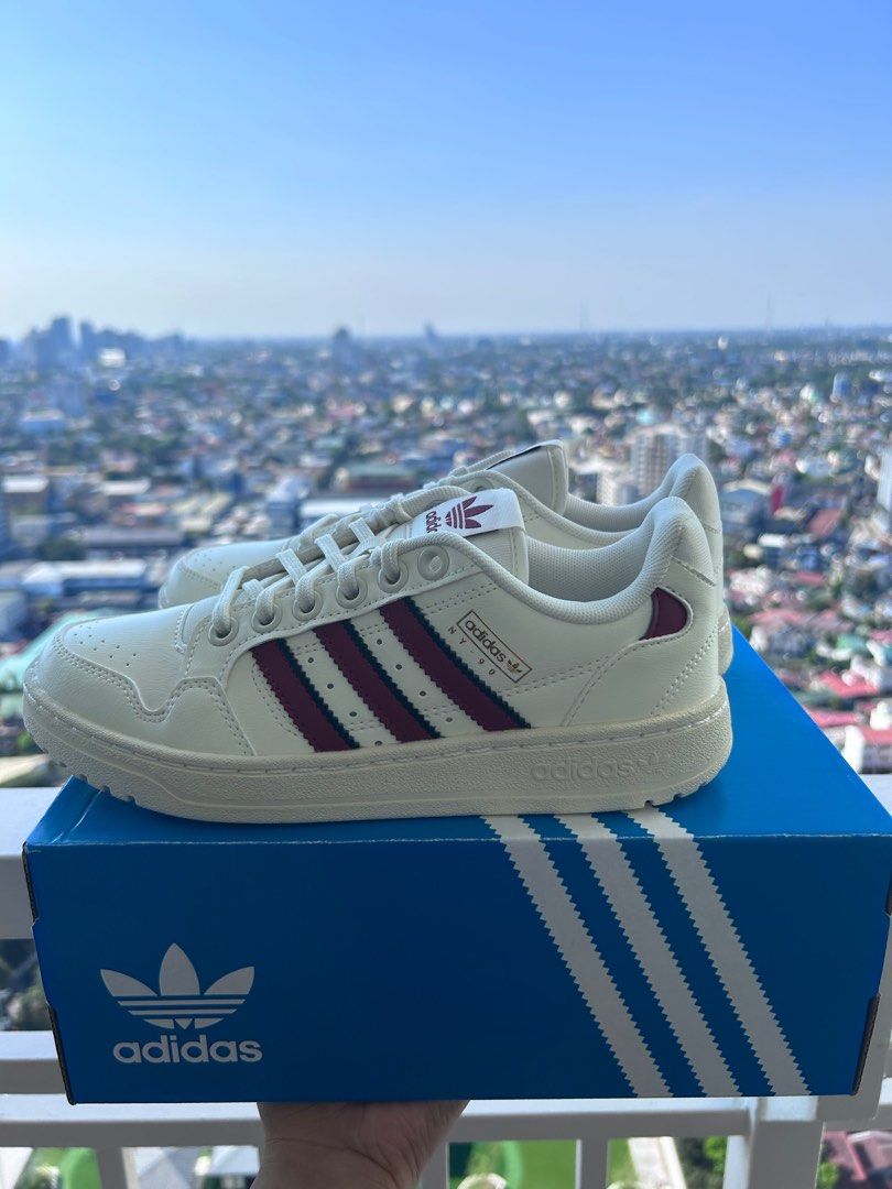 NY 90 Off white Burgundy Adidas W Women s Fashion Footwear Sneakers on Carousell