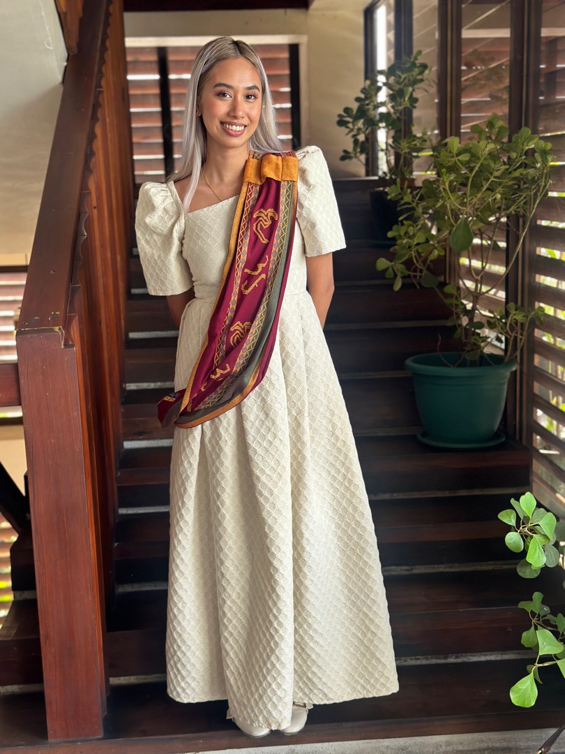 green emerald velvet dress White Full Laced Filipiniana Dress