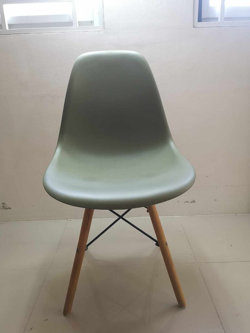 Olive Green Kitchen Shell Chair, Furniture & Home Living, Furniture ...