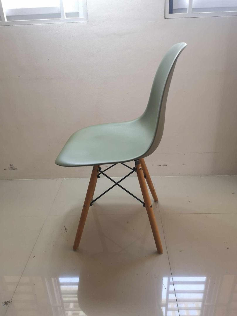 Olive Green Kitchen Shell Chair, Furniture & Home Living, Furniture ...