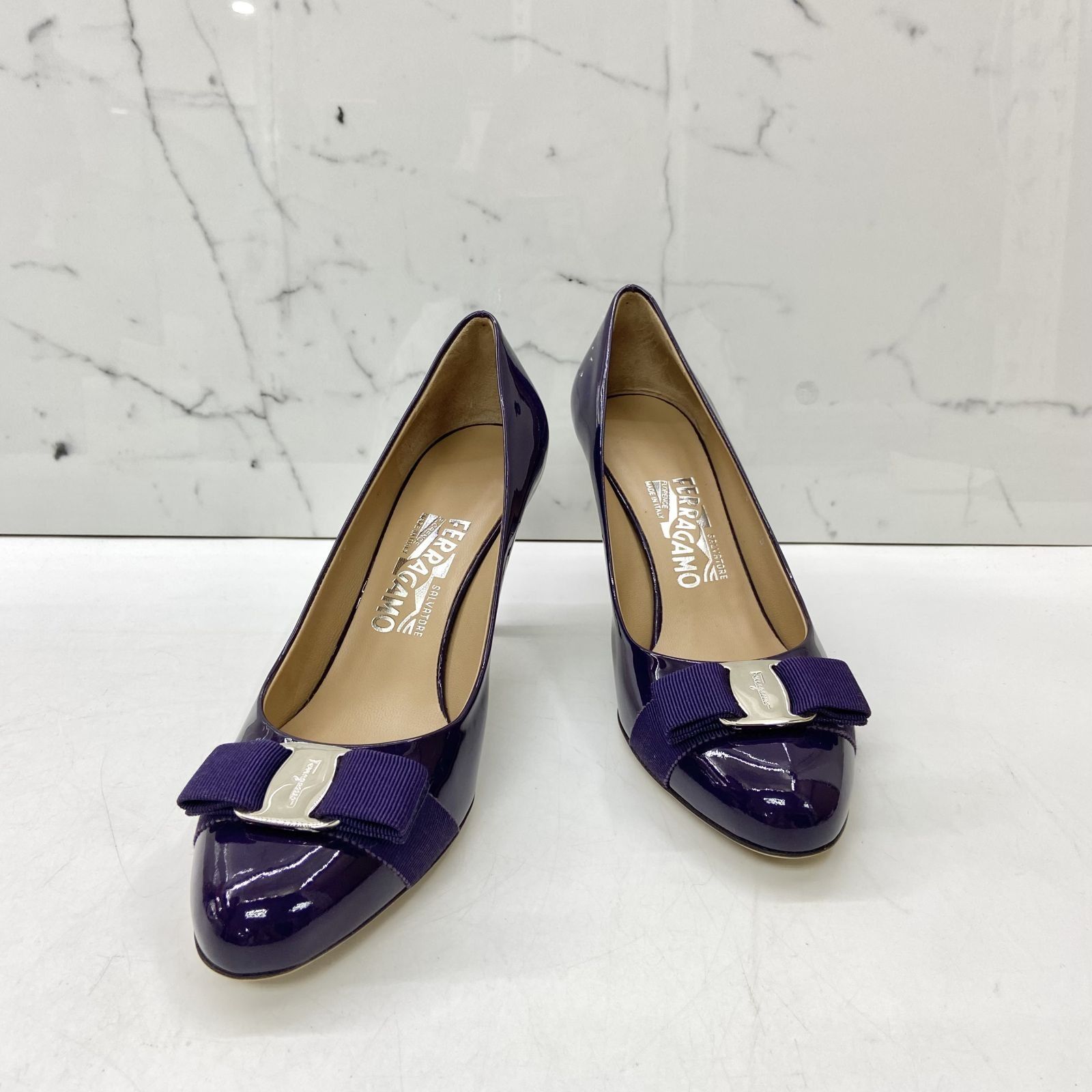 Salvatore ferragamo purple shoes hotsell